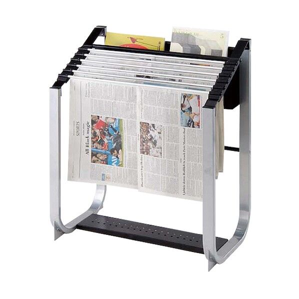 ※法人専用品※友屋 マガジンラック付新聞掛 MD-4  スチール 56861XXX 1点...