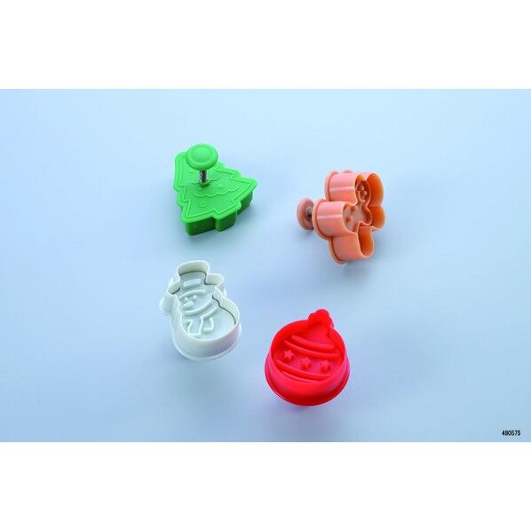 抜型 クリスマス バネ式カッター 4pcセット #1993 480575 1点