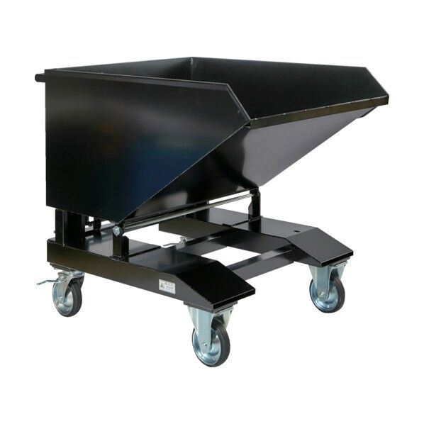 ※法人専用品※トラスコ(TRUSCO) スクラップ台車 手動式 270L ブラック ブラック VSP-270BK 1台...