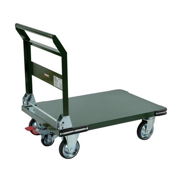 ※法人専用品※トラスコ(TRUSCO) 鋼鉄製運搬車 折りたたみ式 900X600 Φ150プレス車 前進アシスト機構付きストッパー仕様 PHO-2ASST 1台...