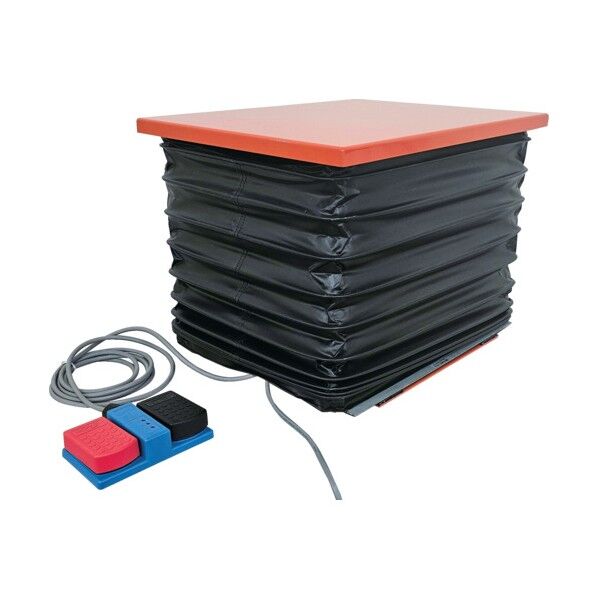 ※法人専用品※トラスコ(TRUSCO) テーブルリフト50Kg (電動Bねじ式) DC24Vバッテリー専用 蛇腹付370×470 HDL-LL0534RJ-D2 1台...