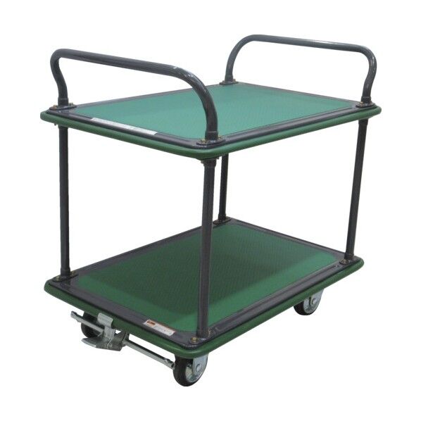 ※法人専用品※トラスコ(TRUSCO) ハイグレード運搬車 2段式両袖 946X646 ストッパー付 305SEBN 1台...