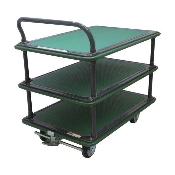 ※法人専用品※トラスコ(TRUSCO) ハイグレード運搬車 3段片袖型 946X646 ストッパー付 308SEBN 1台...