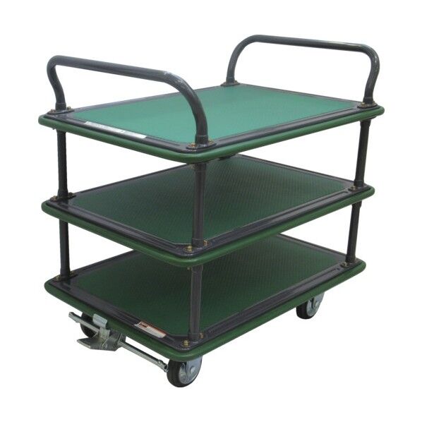 ※法人専用品※トラスコ(TRUSCO) ハイグレード運搬車 3段式両袖 946X646 ストッパー付 309SEBN 1台...