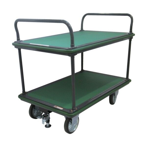 ※法人専用品※トラスコ(TRUSCO) ハイグレード運搬車 2段式両袖 1200X750mm ストッパー付き 505SEBNA 1台...