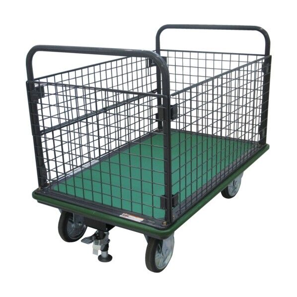 ※法人専用品※トラスコ(TRUSCO) ハイグレード運搬車 金網付 1200X750 ストッパー付き 507SEBNA 1台...