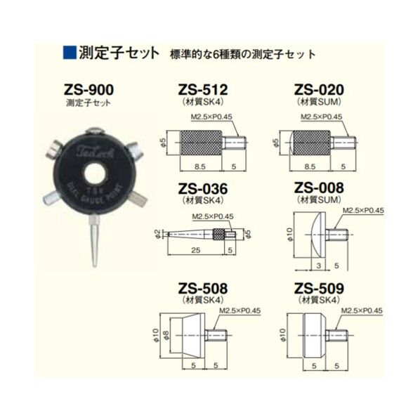 ZS-900 測定子セット HP～JPホルダー付