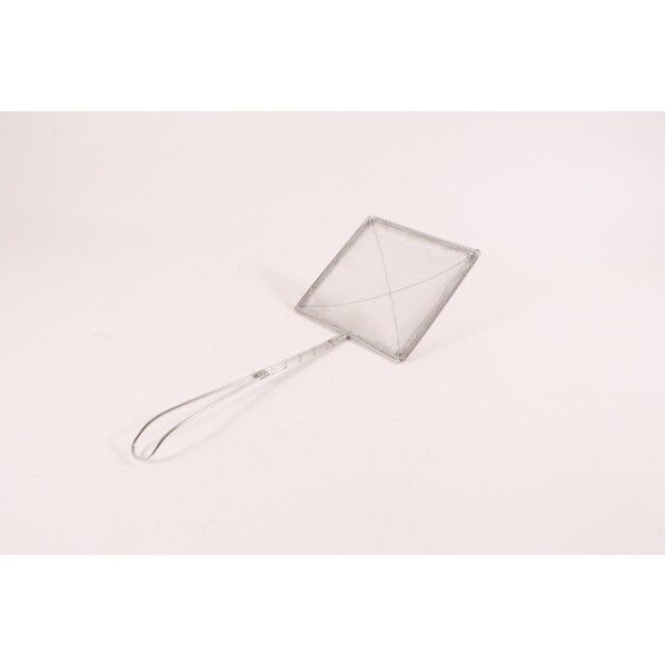 18-8手編角かす揚げ 18cm(40メッシュ) 外寸縦×外寸横×柄長mm:180×180×280 1点