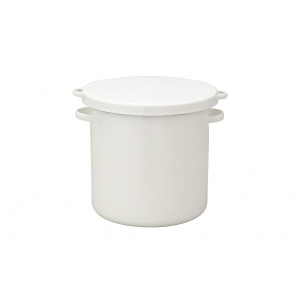 White Series琺瑯ラウンドストッカー(シール蓋付) 475036
