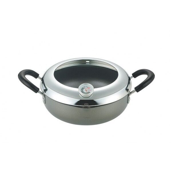 縁(えにし)温度計付天ぷら鍋 両手 002152