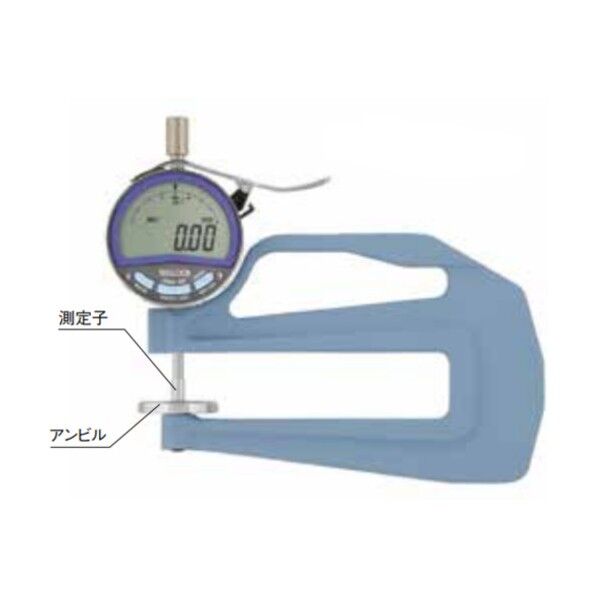 ※法人専用品※テクロック 定圧厚さ測定器(フレームタイプ)最小表示量0.01mm JISK6301mm-1995(受注生産品) PF-12A 1台...