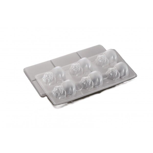 CSゼリー型6P 黄金豚[台座付] 外寸縦×横×高さmm×容量cc:298×155×H38×80 1点