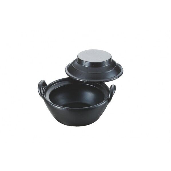 燕舞 ブラック砂鍋深型 両手 15cm 本体外径×深さmm×容量cc:φ165×65×500 1点