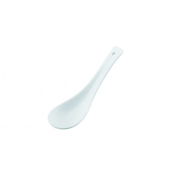 燕舞ファインボーンチャイナ 丸型レンゲ 直径×全長mm:φ39×135 1点