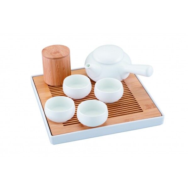 カジュアル中国茶器セット マットホワイト 468217