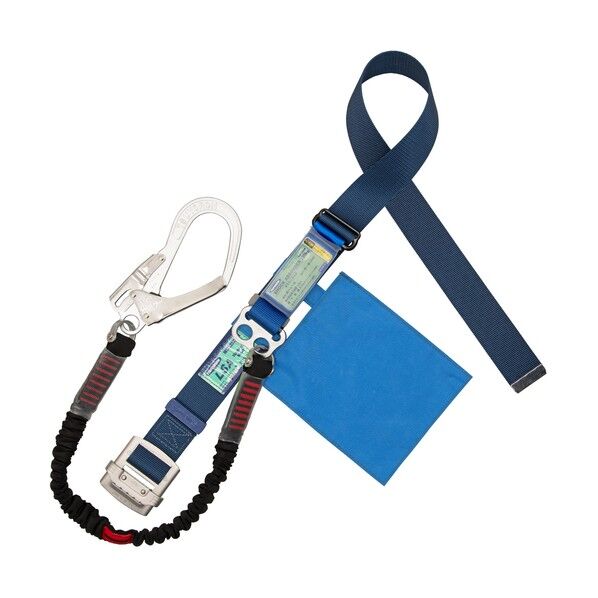 胴ベルト型墜落制止用器具 ノビロン 胴ベルト紺+ランヤード黒 LLサイズ 使用可能重量130KG