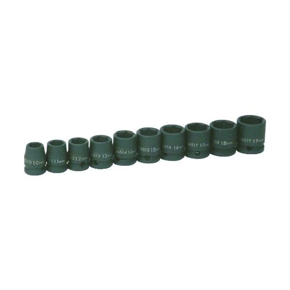 WILLIAMS 3/8ドライブ インパクト用ショートソケットセット 6角 JHW36906 10個