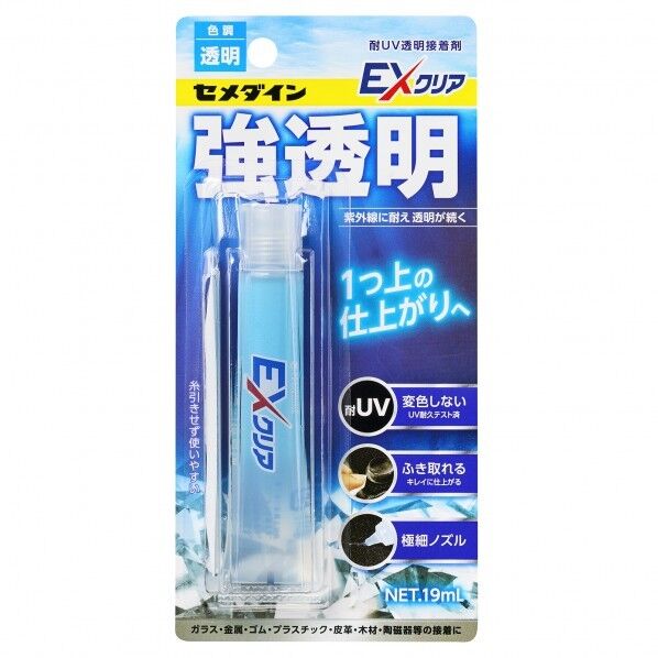セメダイン 耐UV透明接着剤 EXクリア 19mL 透明 CA-120 1個...