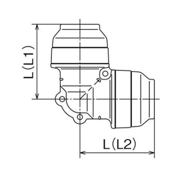 ダブルロックジョイントP WPL3型 エルボソケット 16A(PEX)×16A(PEX) WPL3A-16-S   1点