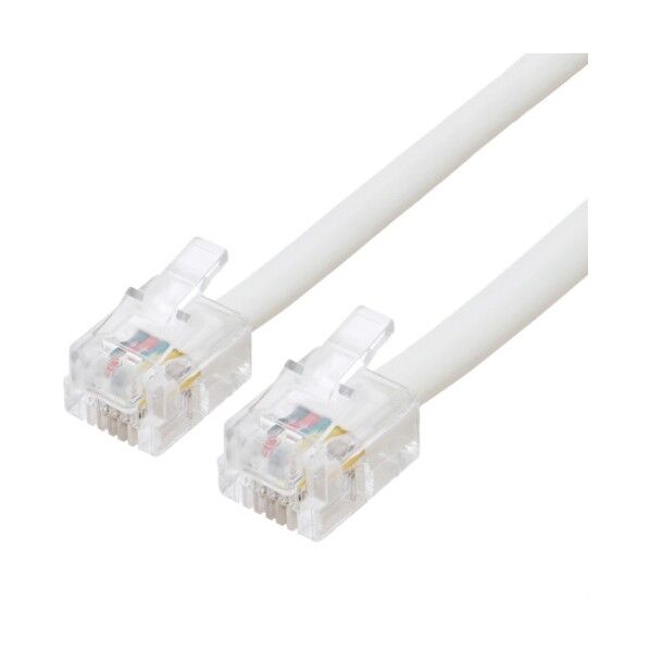 電話機コード 6極4芯 20m 白 DC-420/WH 1本