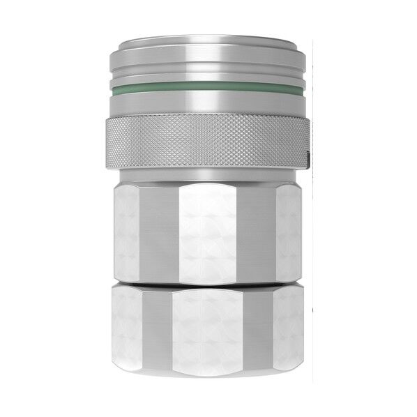 ノン･ドリップカップリング（ソケット）呼径19mm 真鍮製 バルブ付 NPT1メネジ NBR