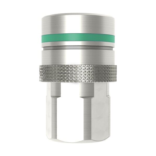 ノン･ドリップカップリング（ソケット）呼径6mm 真鍮製 バルブ付 NPT3/8メネジ NBR