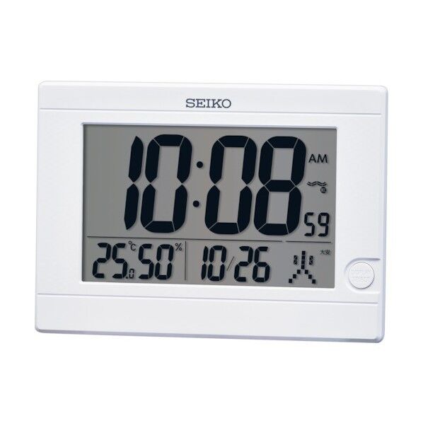 電波時計掛置き兼用 白 150×210×22mm SQ447W 1点