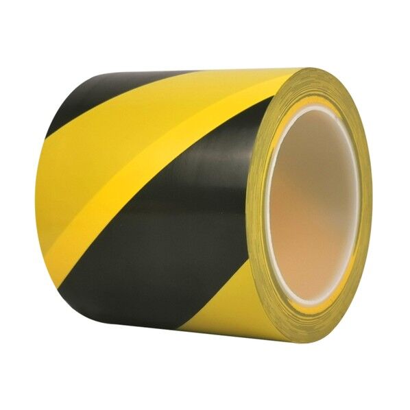 セーフラン安全用品 厚手PVCラインテープ PVC 幅100mm×22m 黄黒 1巻入 J2353-Y/B 1巻...