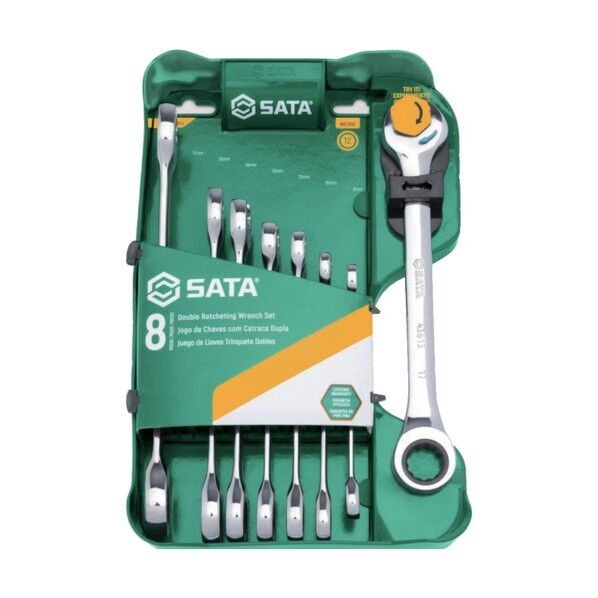 SATA コンビネーションラチェットクイックレンチセット(8点) 08007A 1S