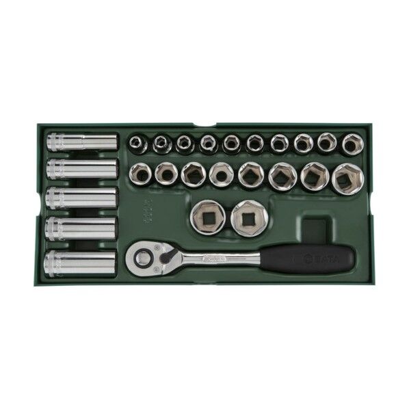 SATA 6角ソケットレンチセット 差込角12．7mm（26点） トレー入り 09915 1S