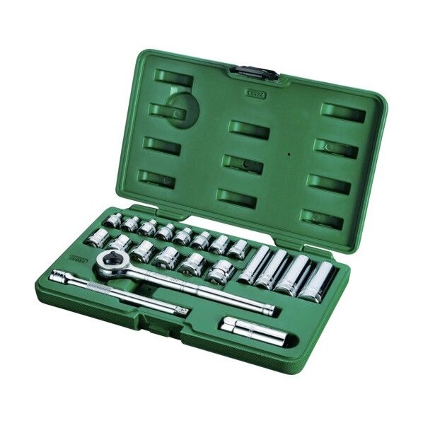 SATA 6角ソケットレンチセット 差込角9．5mm（22点） 9524 1S