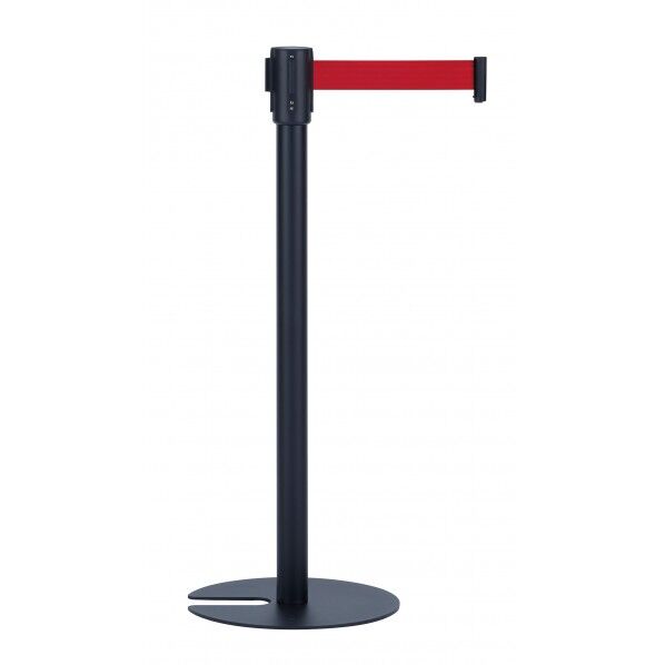 ベルトパーテーションスタンドUN ブラック ベルト赤