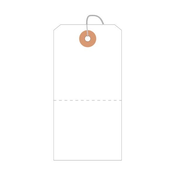 荷札 大 白 一穴ミシン目入 25-139   1000枚