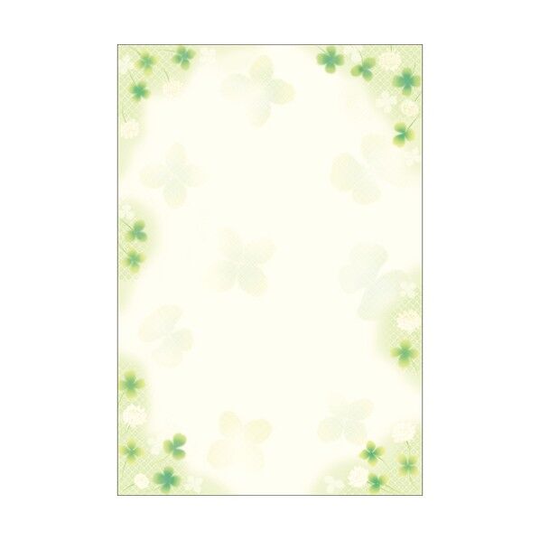 和柄用紙 和ごころ はがきサイズ 白つめ草 401116