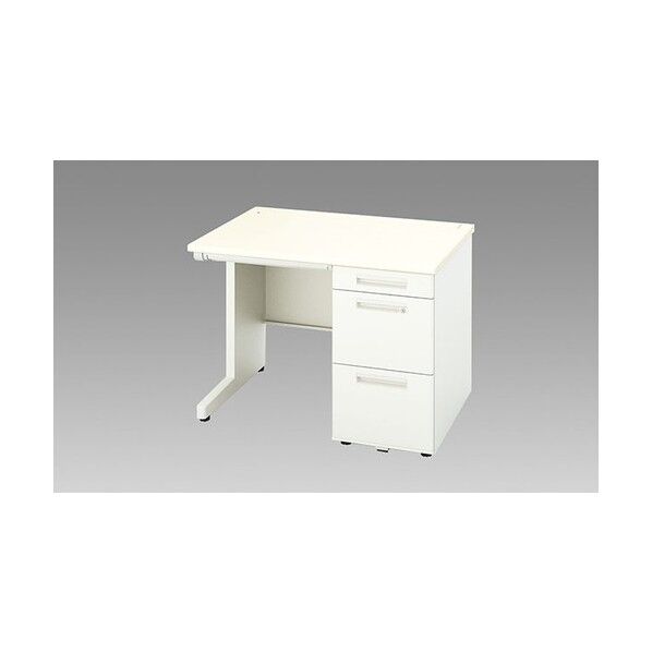 片袖デスク ロングレール仕様 XEHH107H-WH 1点