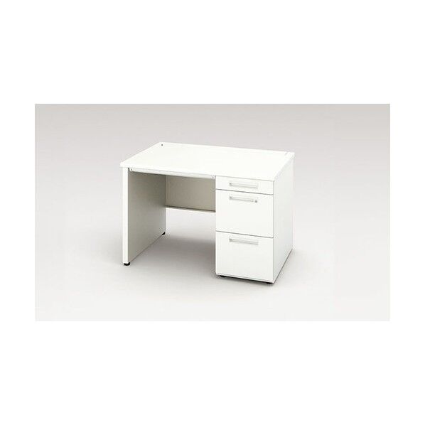 片袖デスク(パネル脚) 1100×700×720 XEHH117GP-WH 1点