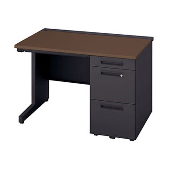 片袖デスク(浅型引出し付き) XEHH117H-S-BWN 1点