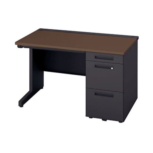 片袖デスク(浅型引出し付き) XEHH127H-S-BWN 1点