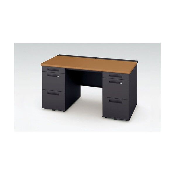 両袖デスク ロングレール仕様 XEHH147HH-S-BMW 1点