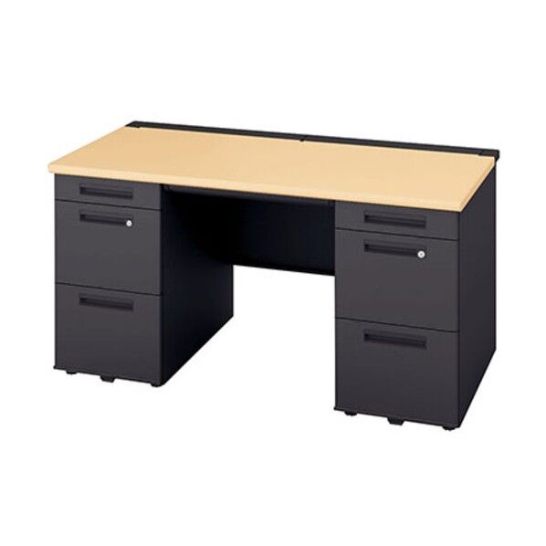 両袖デスク ロングレール仕様 XEHH147HH-S-BS 1点