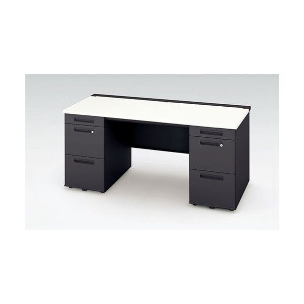 両袖デスク ロングレール仕様 XEHH167HH-S-BH 1点