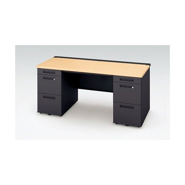 両袖デスク ロングレール仕様 XEHH167HH-S-BS 1点