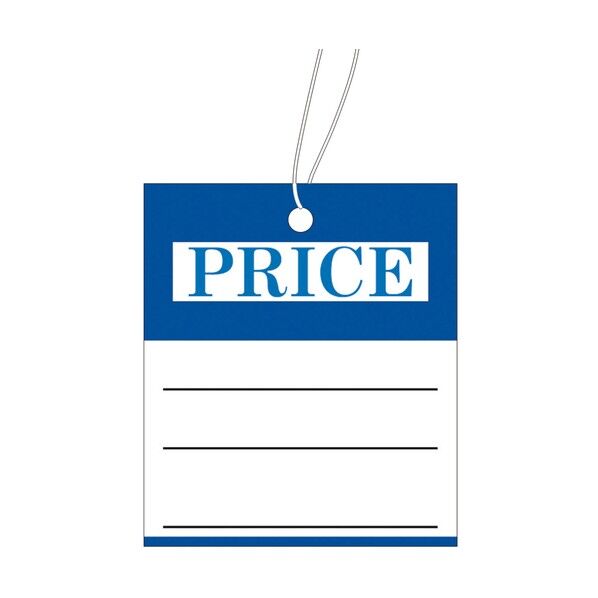 提げ札 提札 四角型 青 PRICE 1803336