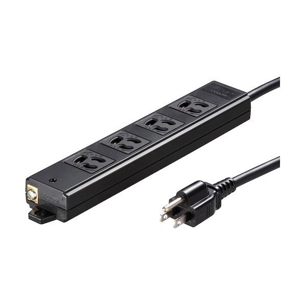 ※法人専用品※サンワサプライ 工事物件タップ ブラック 3P(抜け止めタイプ)･4個口 TAP-KS4-5BK 1セット...