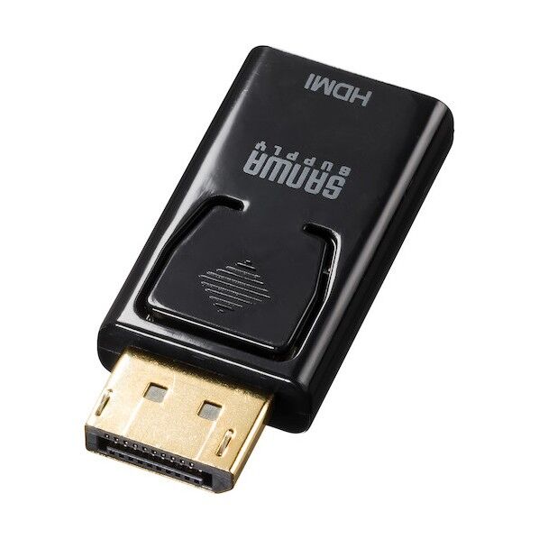 サンワサプライ DisplayPort-HDMI 変換アダプタ(4K/60Hz対応) AD-DPPHD02 1個...