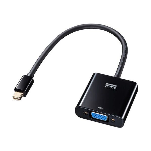 サンワサプライ Mini DisplayPort-VGA変換アダプタ AD-MDPV02 1個...