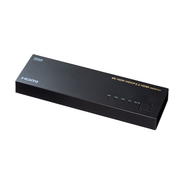 ※法人専用品※ 4K・HDR・HDCP2.2対応HDMI切替器(4入力・1出力) SW-HDR41LN 1台...