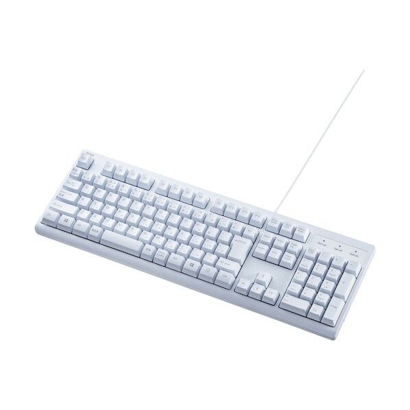 ※法人専用品※サンワサプライ 日本語109キーボード ホワイト SKB-109UW 1セット...