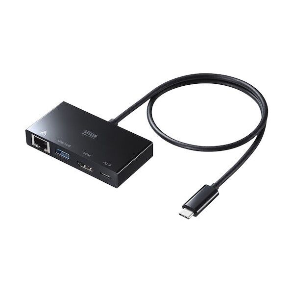 サンワサプライ 【法人専用品】USB Type-Cマルチ変換アダプタ AD-ALCMHL1BK 1個...