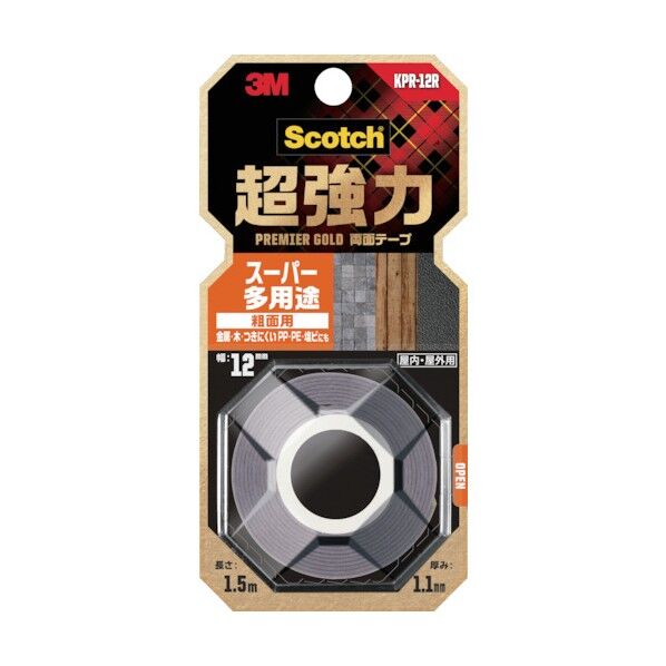 超強力両面テープ プレミアゴールド スーパー多用途 粗面用